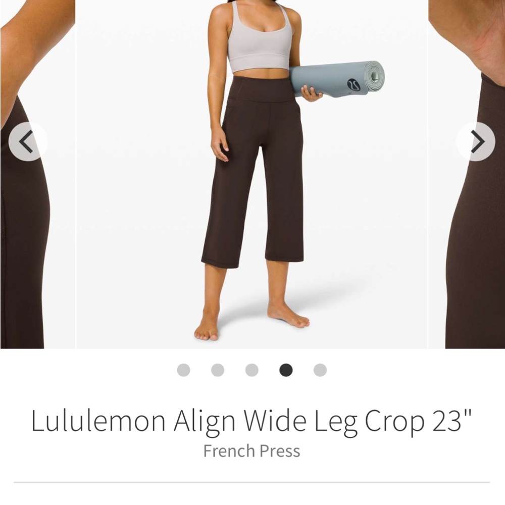 Lululemon Align Wide Leg Crop 23"
French Press size 6 rare expresso